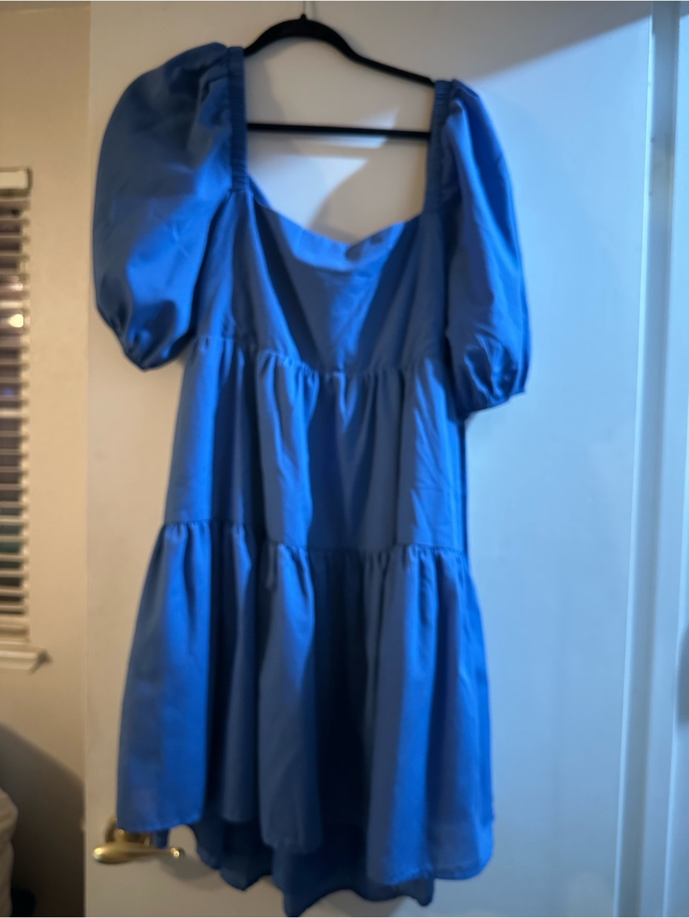 Blue tie back dress